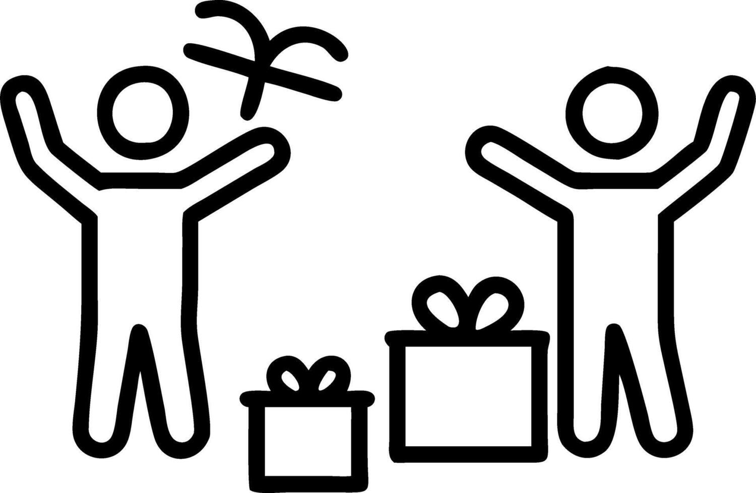 Candid shot of a family celebrating with gifts during a picnic laughter and excitement in an outdoor setting vector