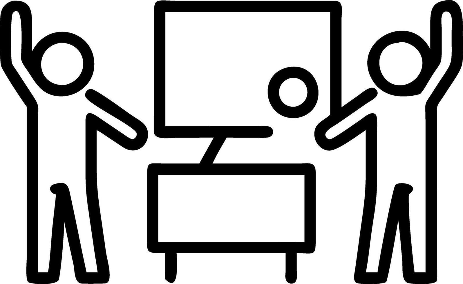 Candid shot of a family setting up a home cinema system together vector