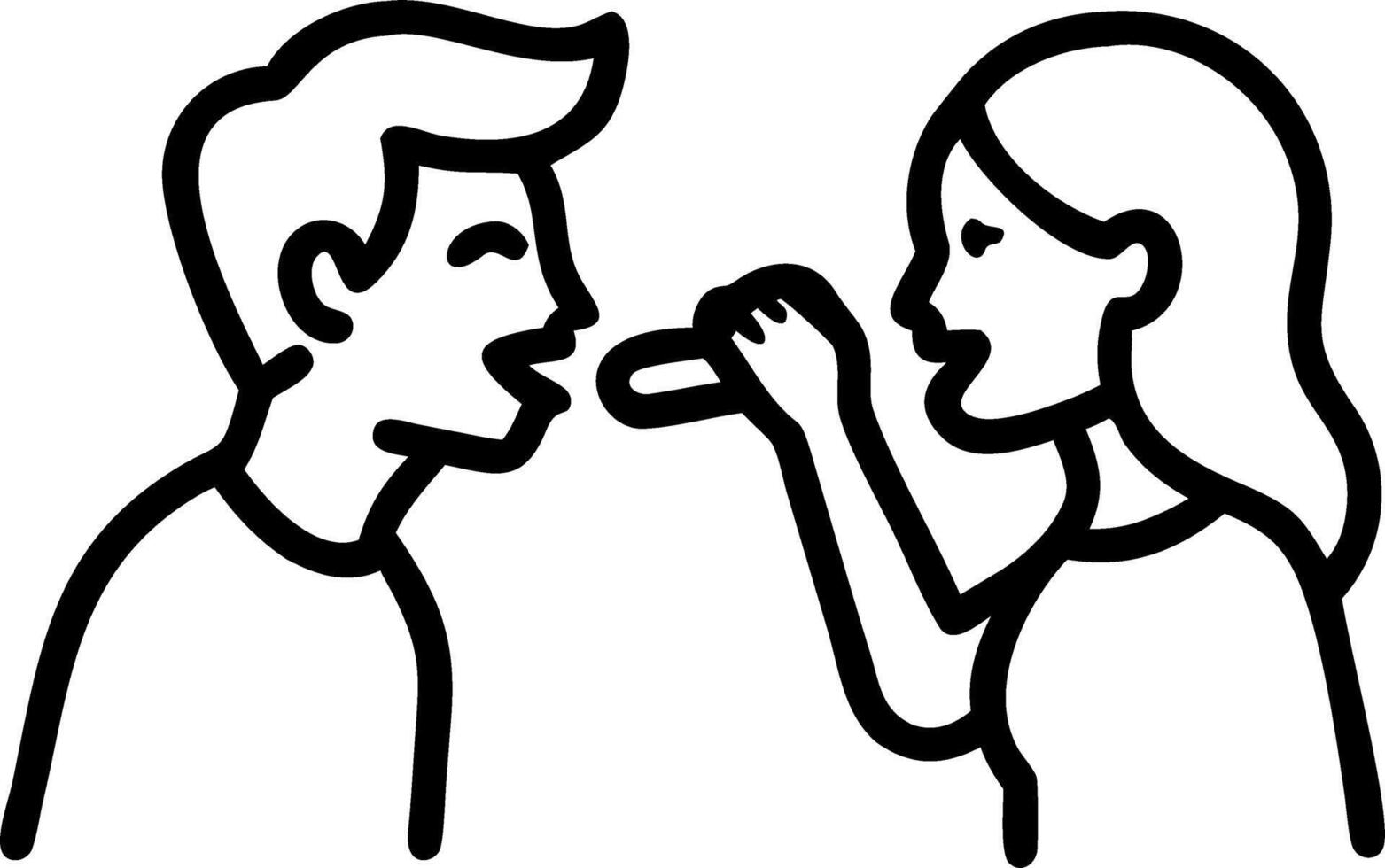 Candid shot of a young couple enjoying a street food festival vector
