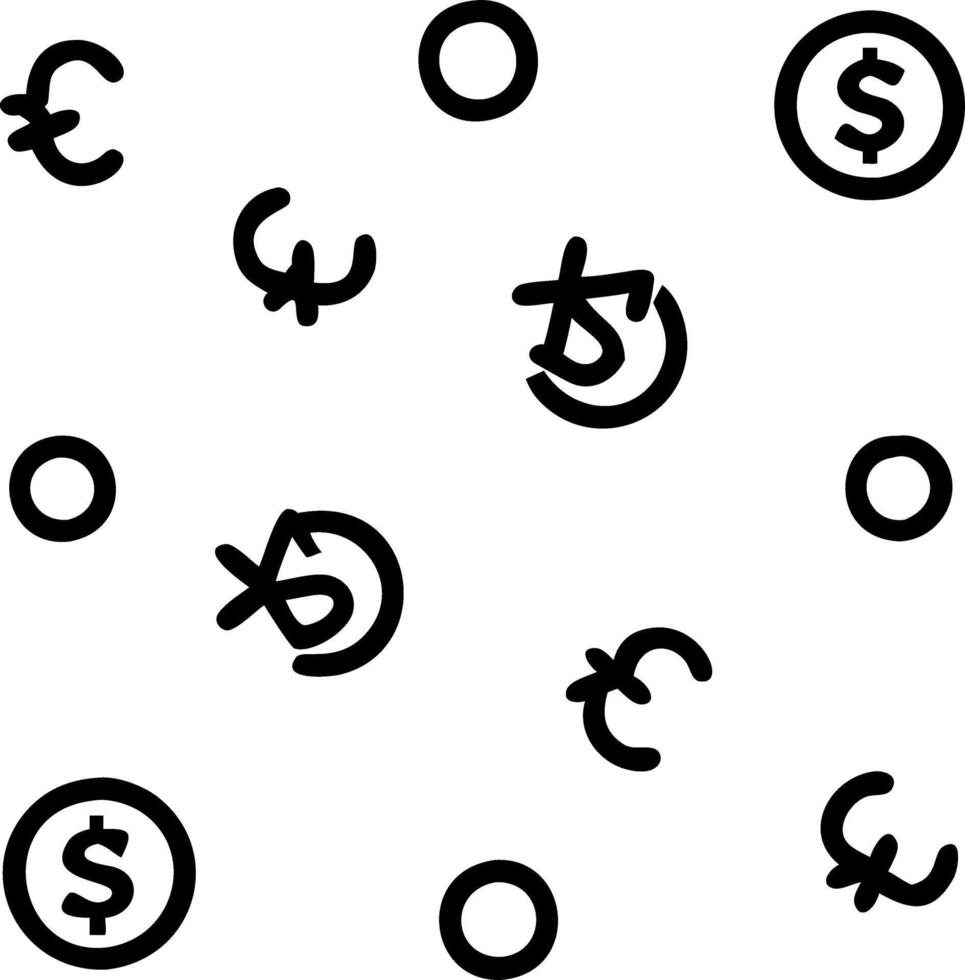 Cartoon seamless tiles with animated discount tags and currency symbols vector