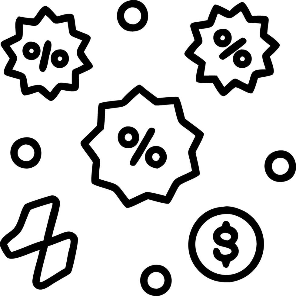 Cartoon style tiles with floating dollar signs and promotional icons vector
