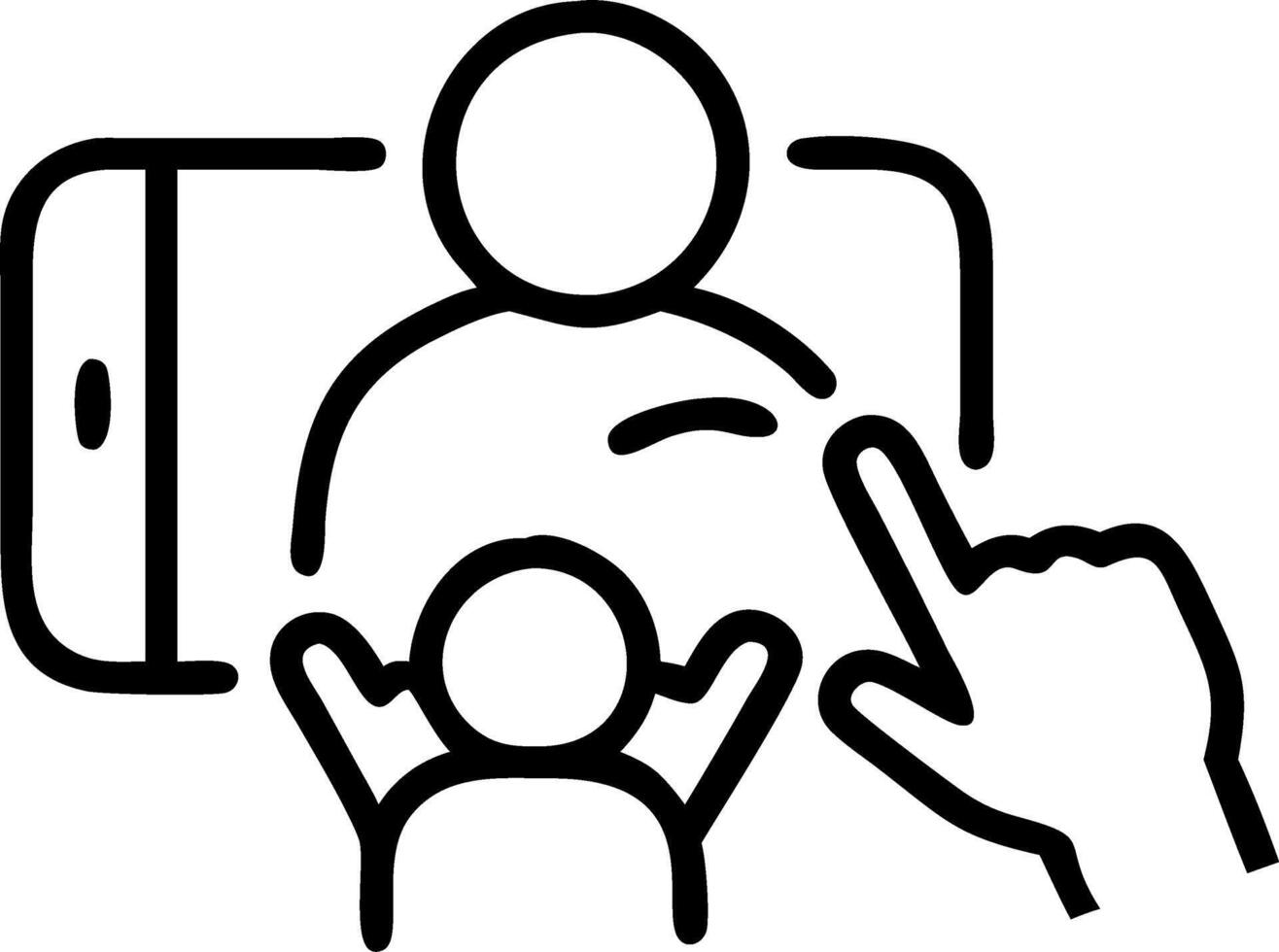 Children helping grandparents with technology amidst bokeh glow vector