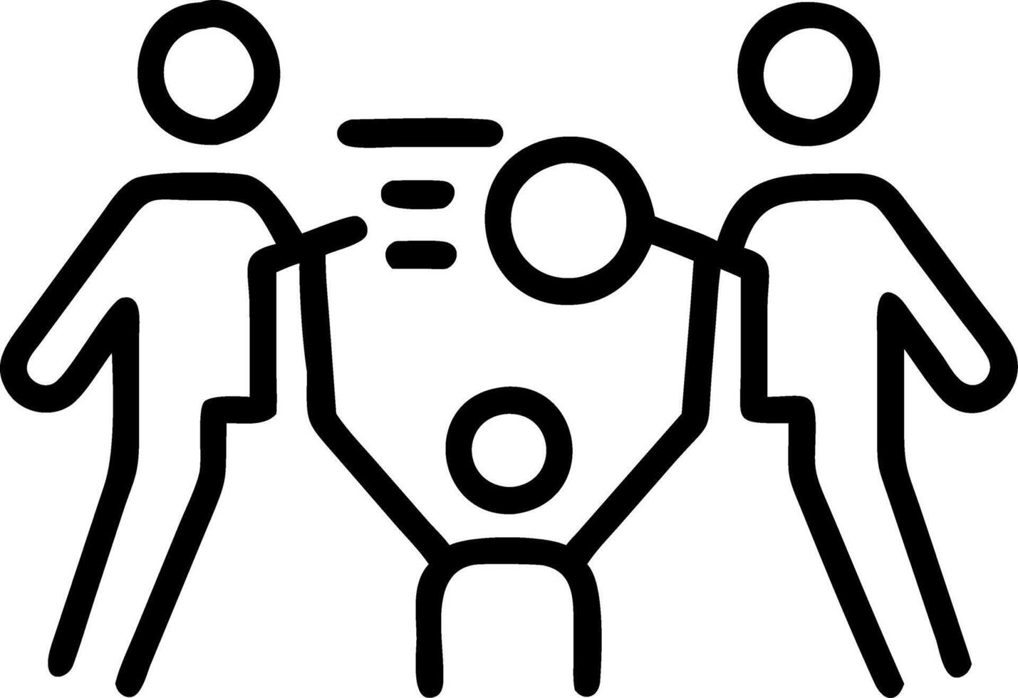 Close up of a family assembling a high tech gadget with micro components vector