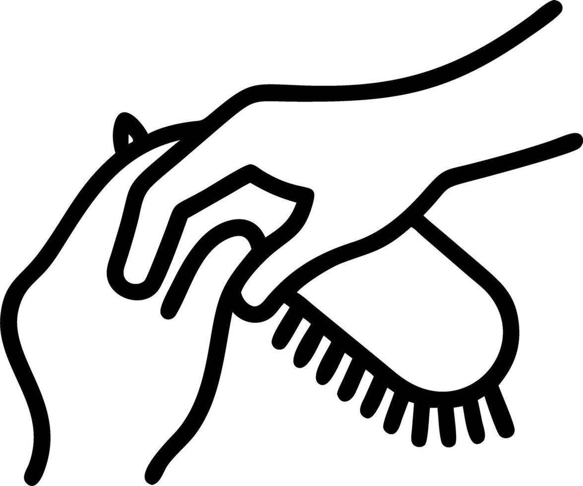 Close up of a person brushing a horses mane vector