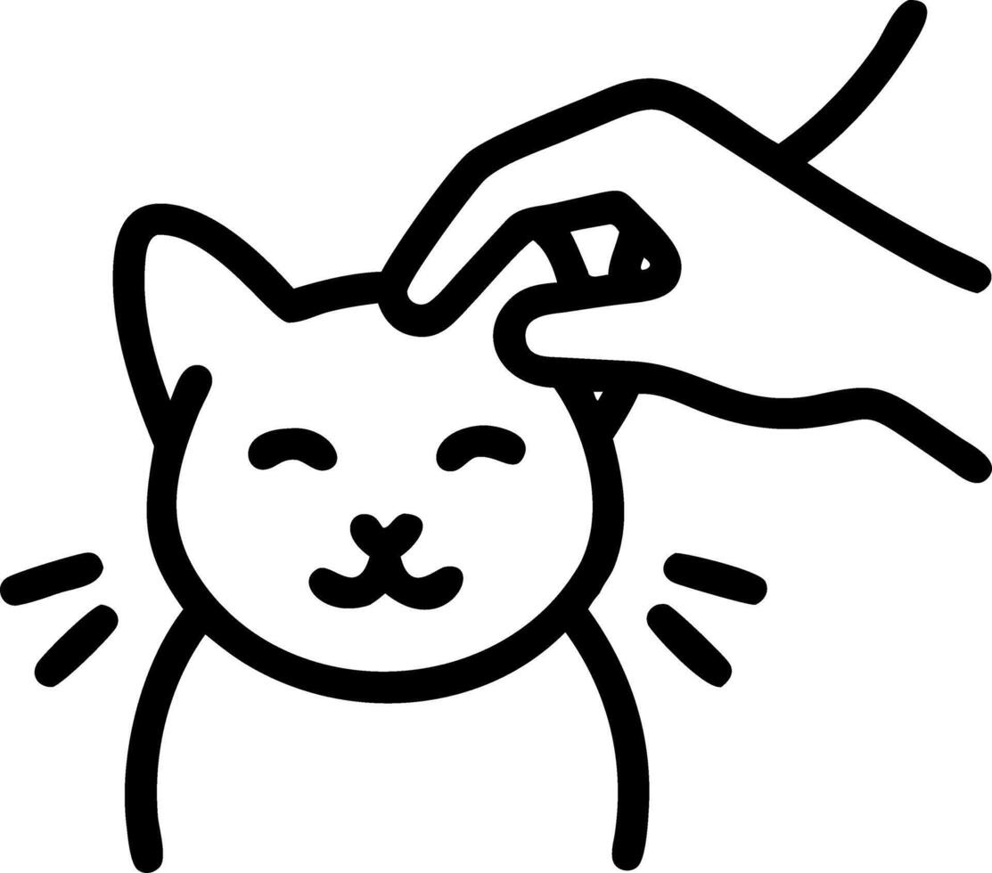 Close up of a pet owner cleaning a cats ears vector