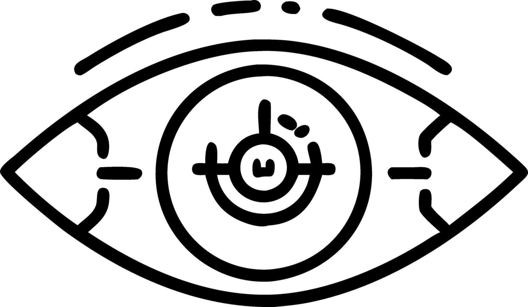 Close up of an elderly womans eye reflecting futuristic holographic data vector