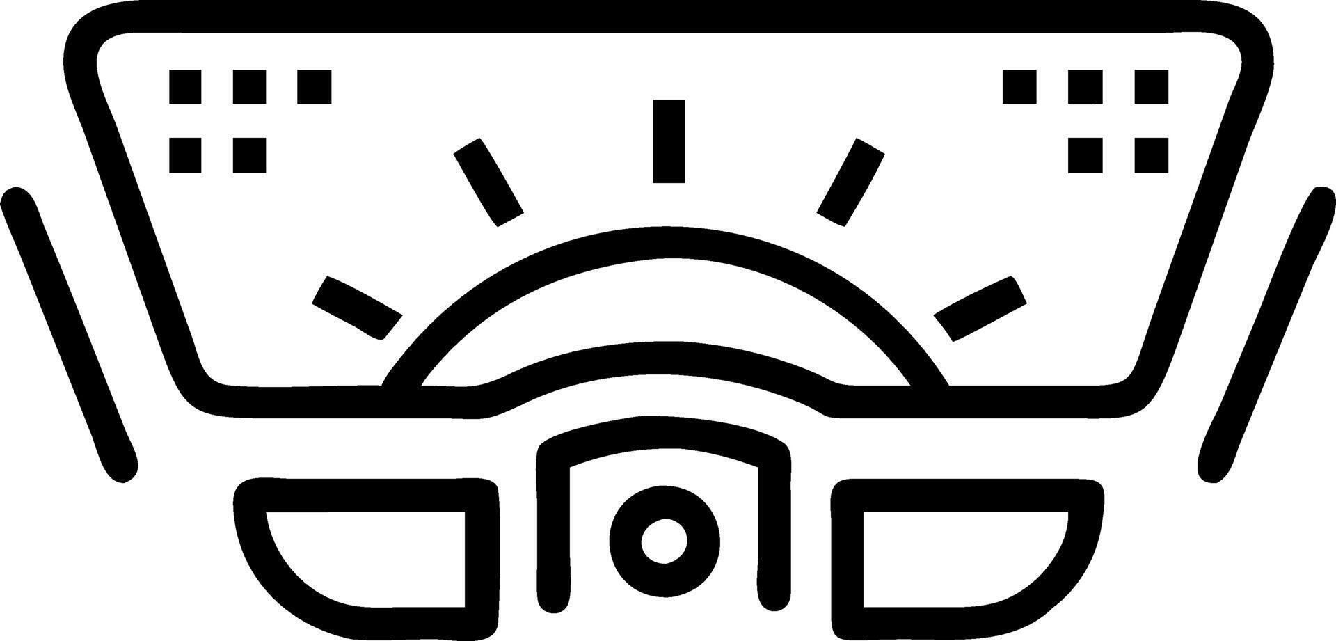 Close up of futuristic dashboard lights reflecting in drivers excited eyes vector