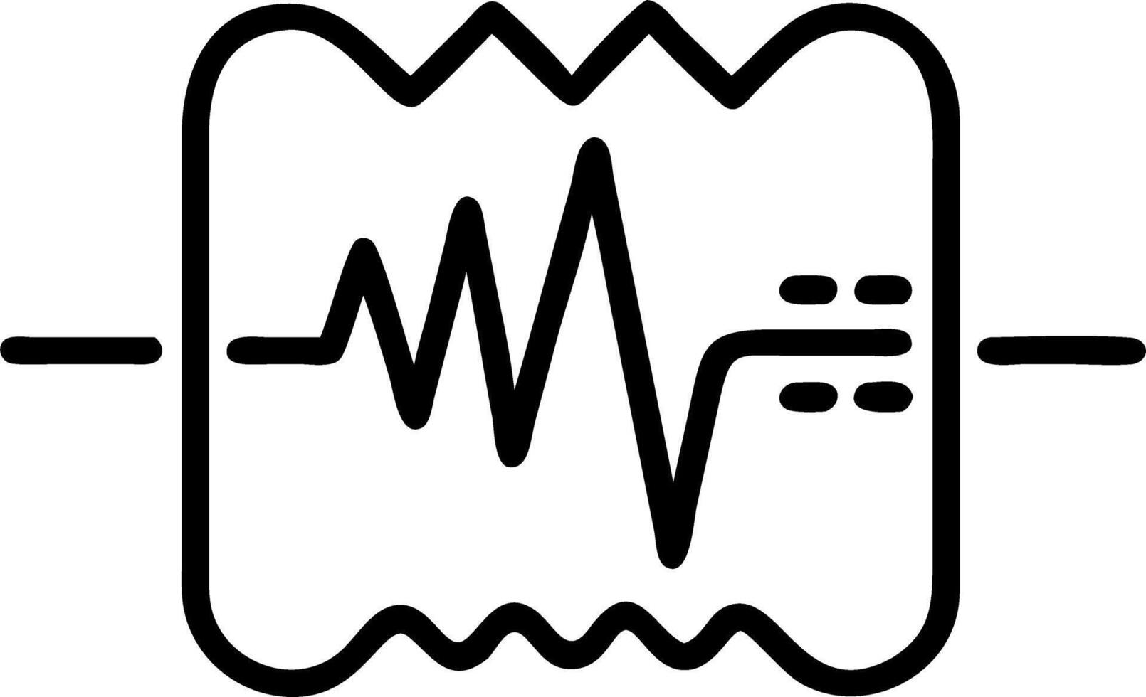 Close up of heartbeat waveform on smart fabric vector