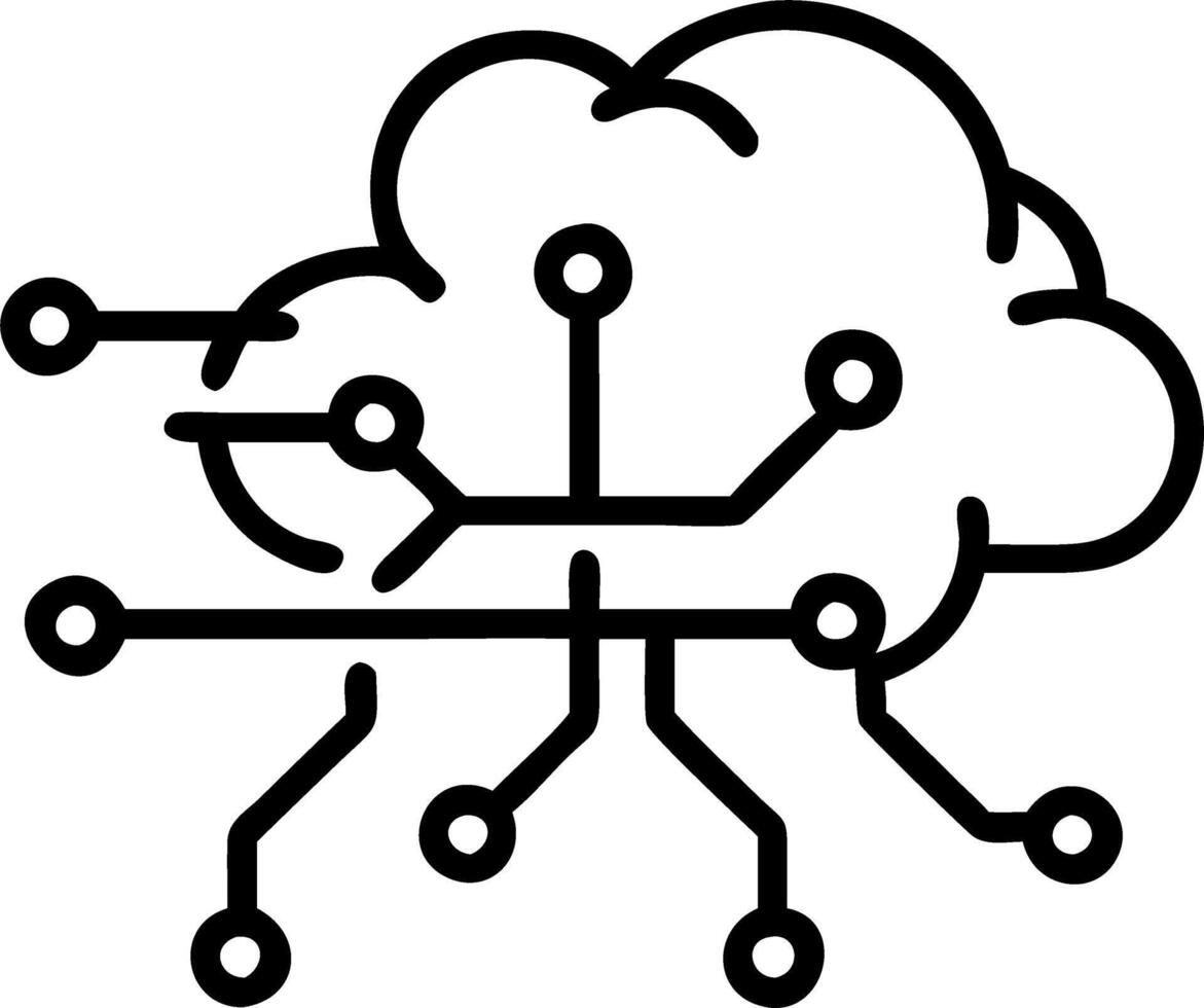 Close up of neural network connections vector