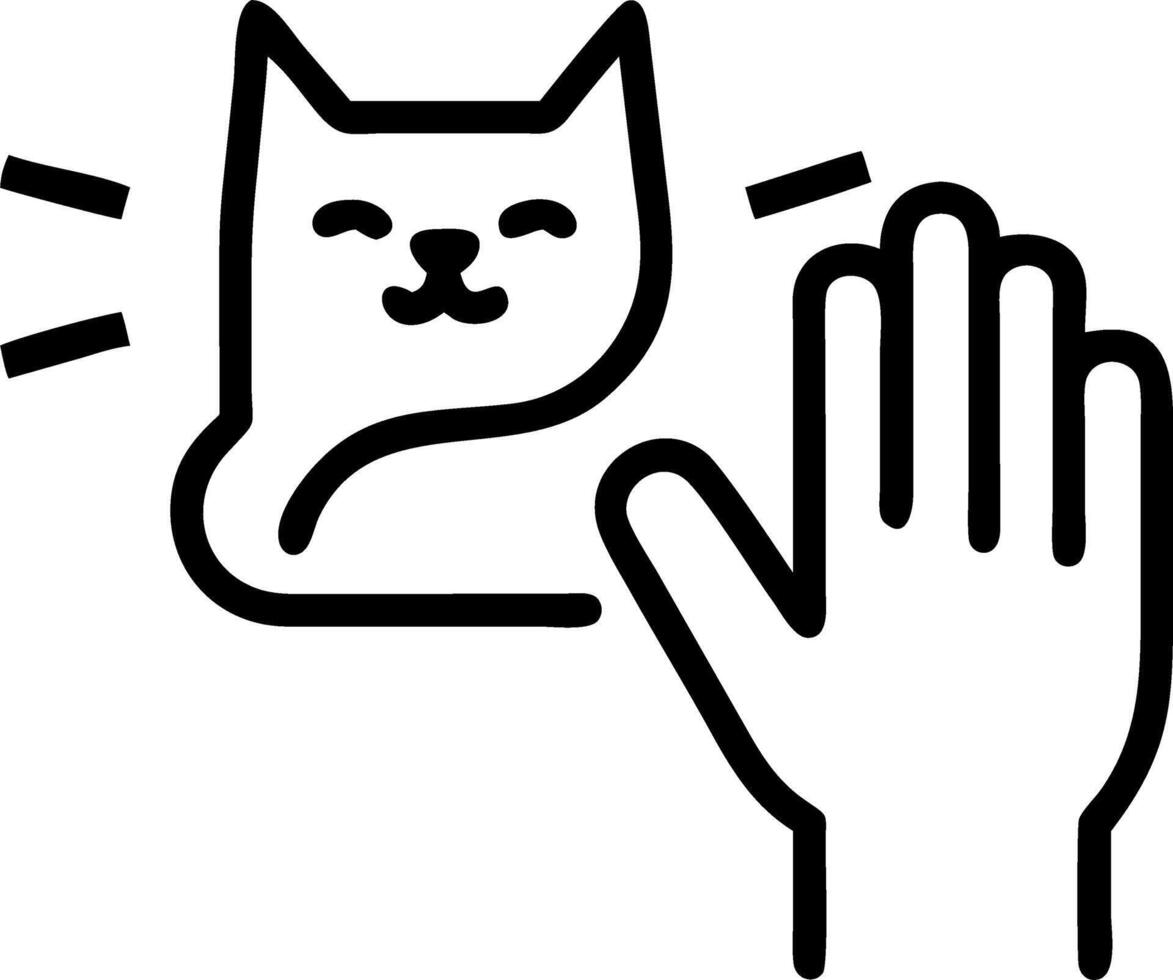 Close up of patient interacting with holographic therapy cat vector