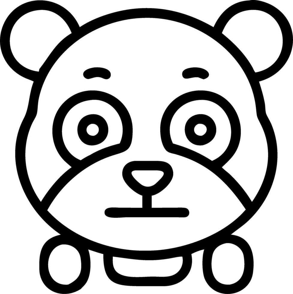 Close up of therapy robot panda mimicking patients emotions vector