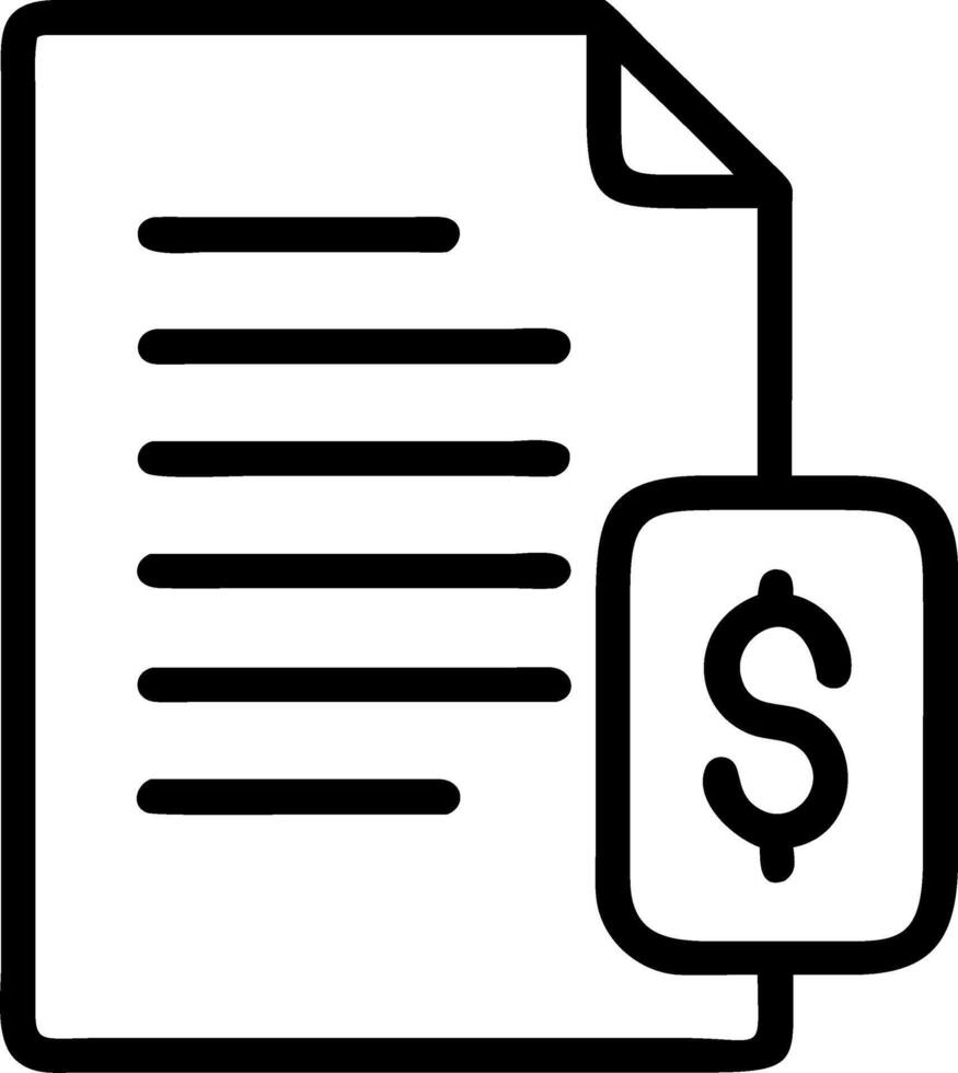Contract Agreement with Dollar Sign vector