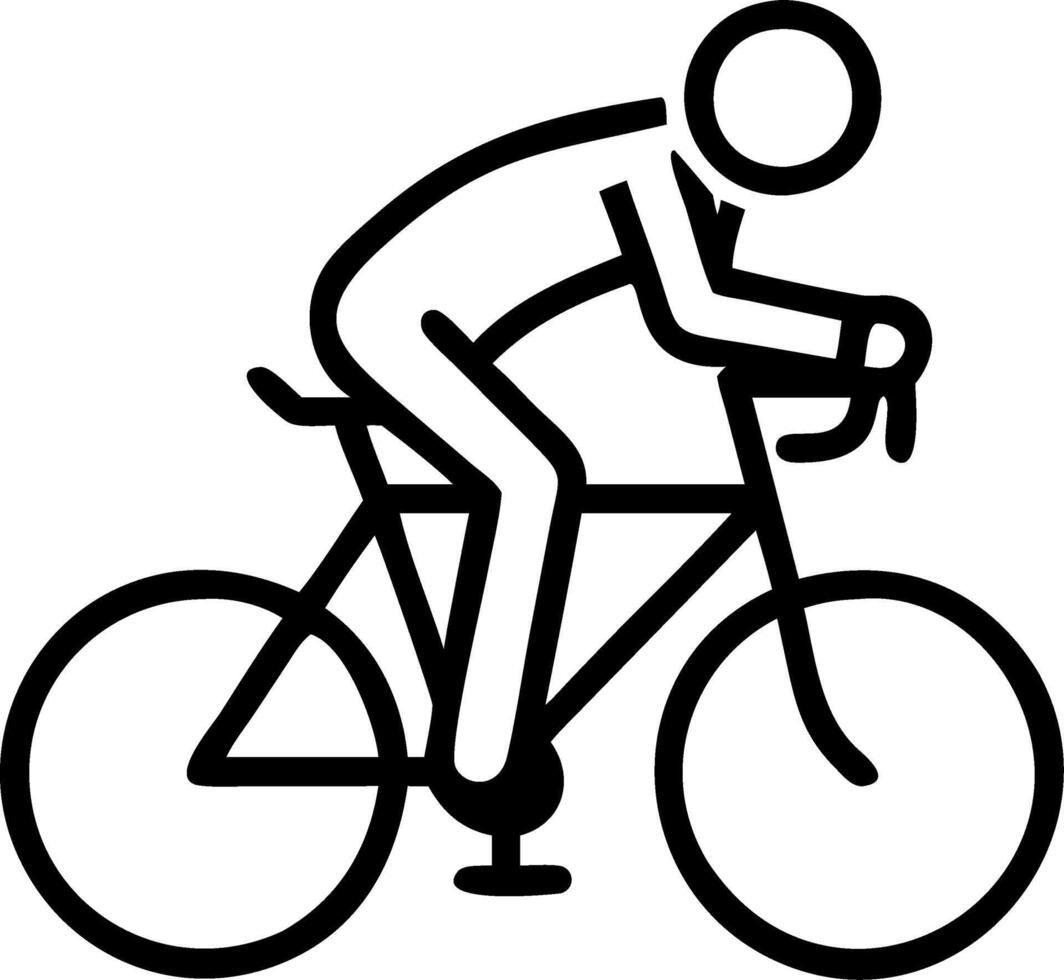 Cyclist using smart bike in San Francisco vector