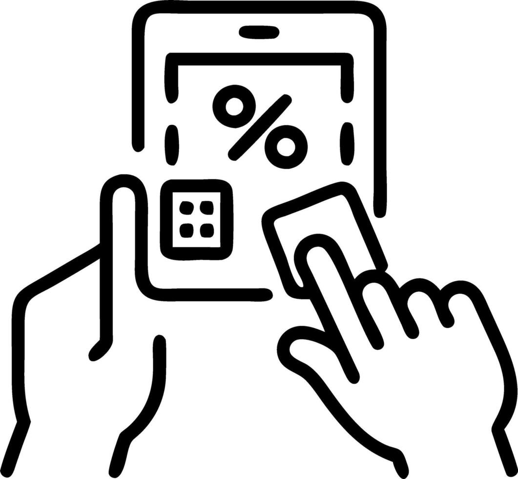 Digital coupon scanning at self checkout vector