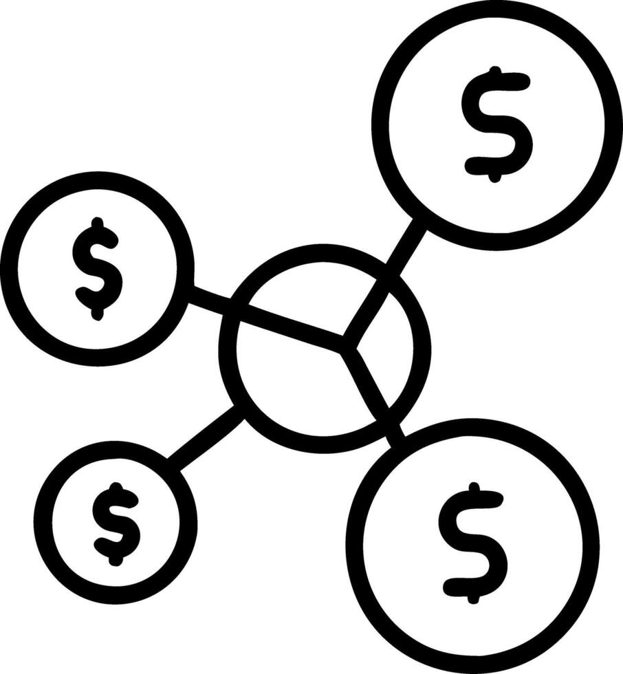 Economy ecosystem with interconnected bubbles vector