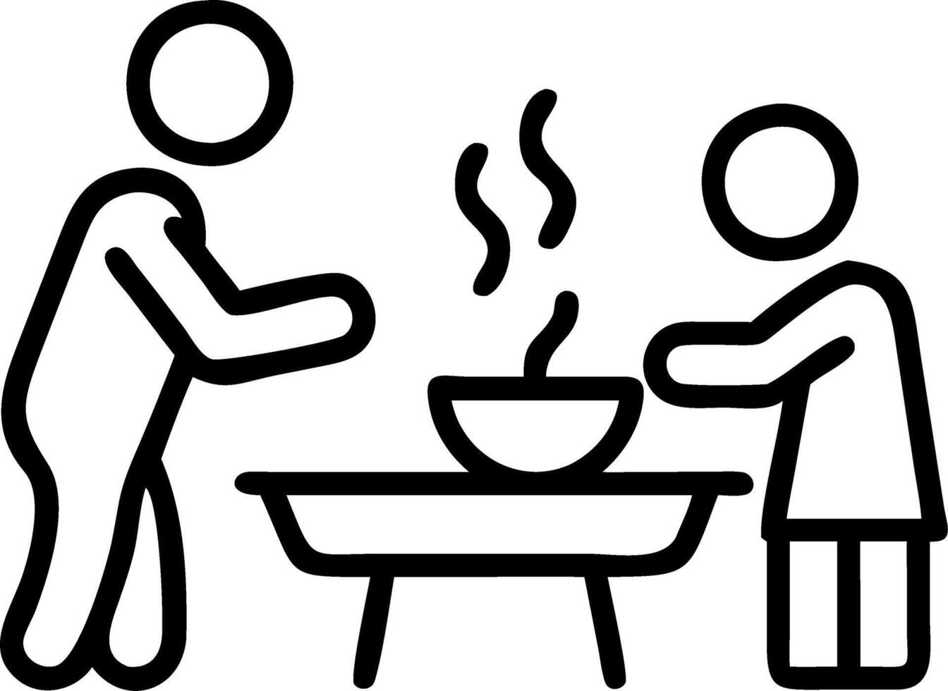 Family cooking breakfast together in the kitchen candid shot with copy space vector