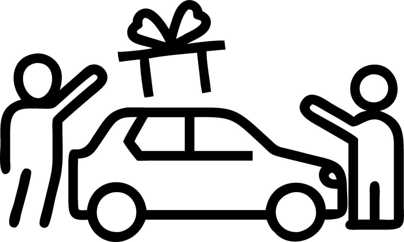 Family members surprising their son with a gift during a road trip candid joy and excitement in the car vector