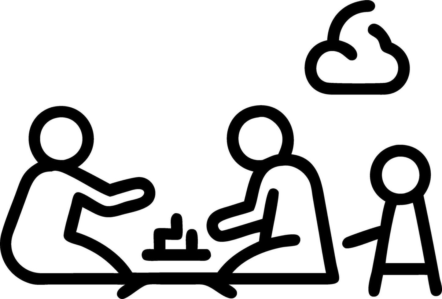 Family Picnic in the Park vector
