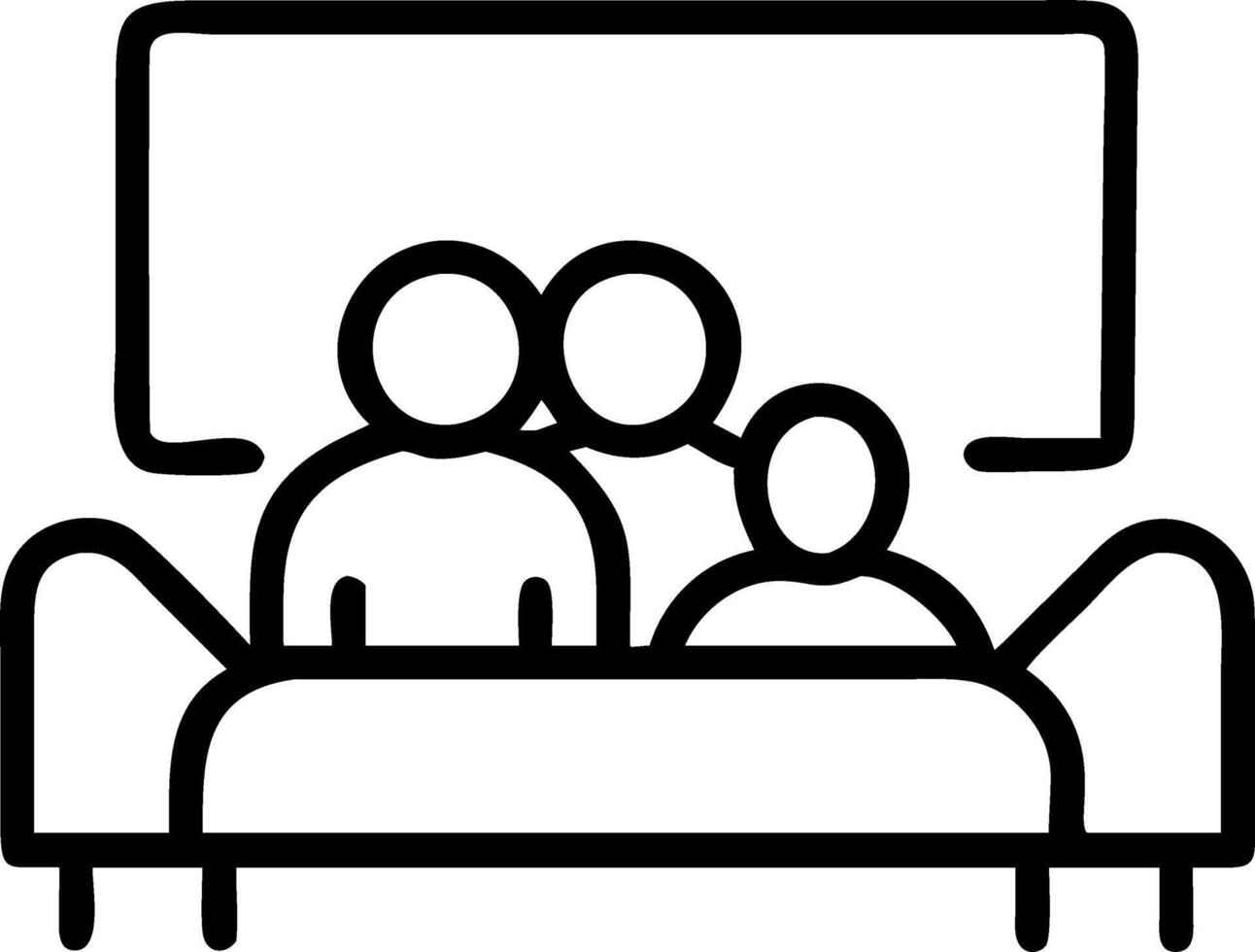 Family Movie Night at Home vector