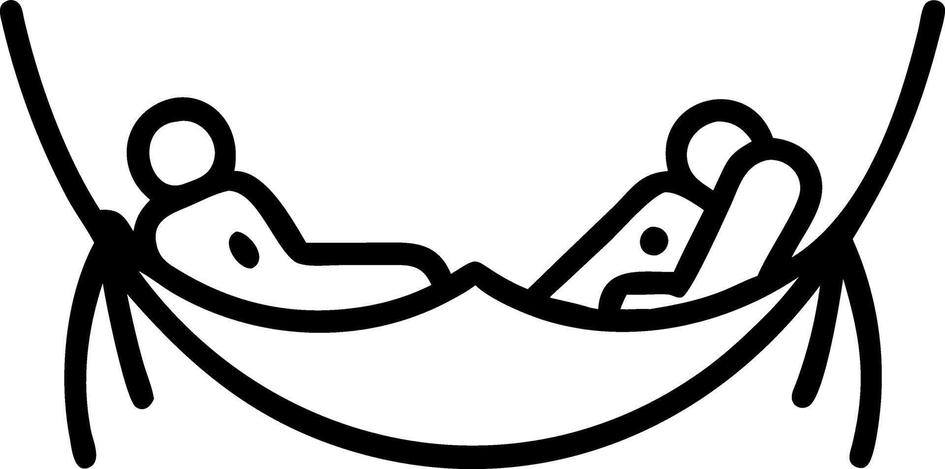 Family relaxing in a backyard hammock soft abstract nature background with copy space vector