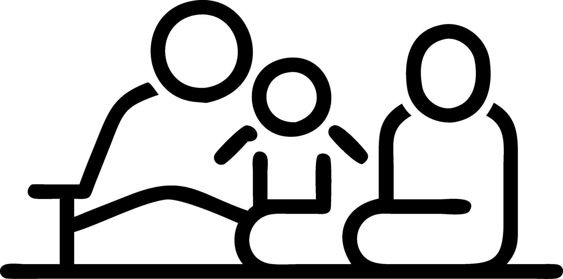Family sitting on the porch with a soft bokeh background and copy space vector