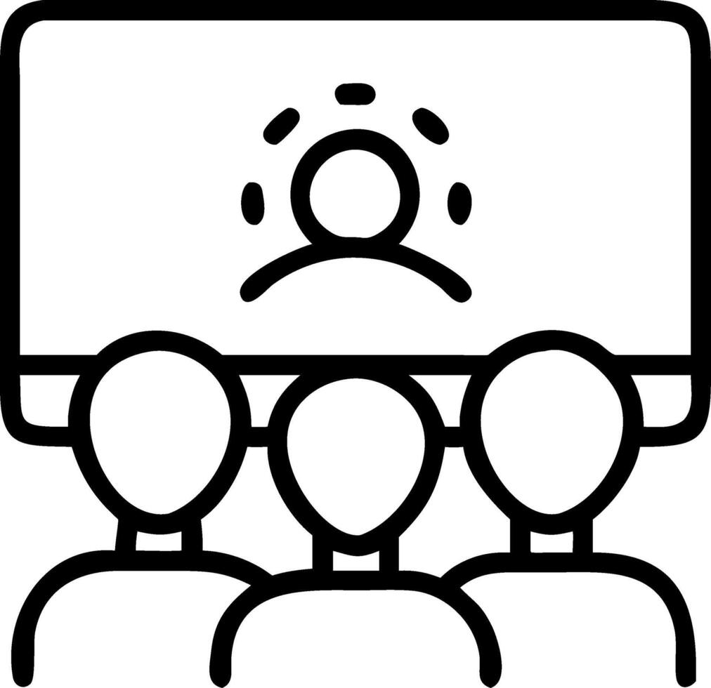 Family watching educational content on smart TV with soft glow vector