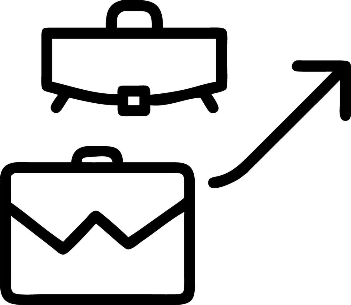 Floating Briefcase with Financial Chart vector