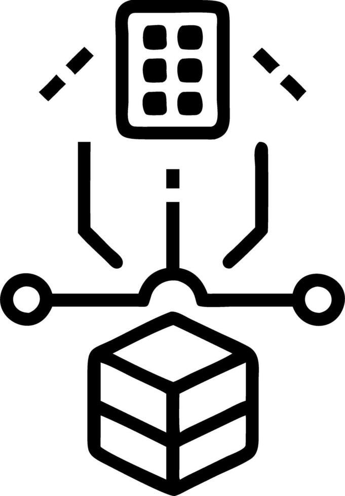 Floating holographic calculator with glowing AI financial growth data vector