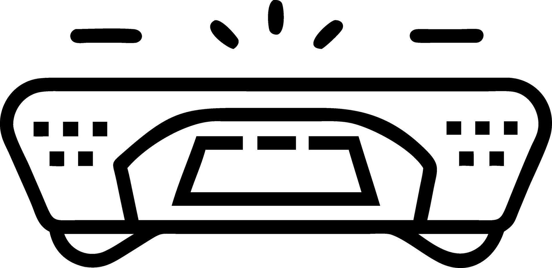 Floating holographic control panel in a modern car dashboard vector