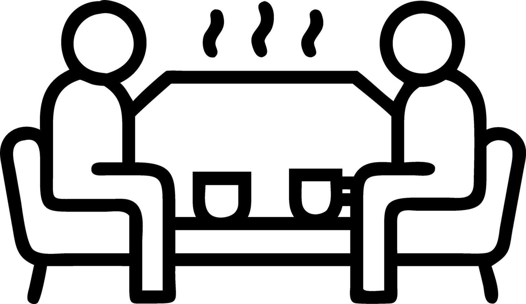 Friends chatting over tea on the couch vector