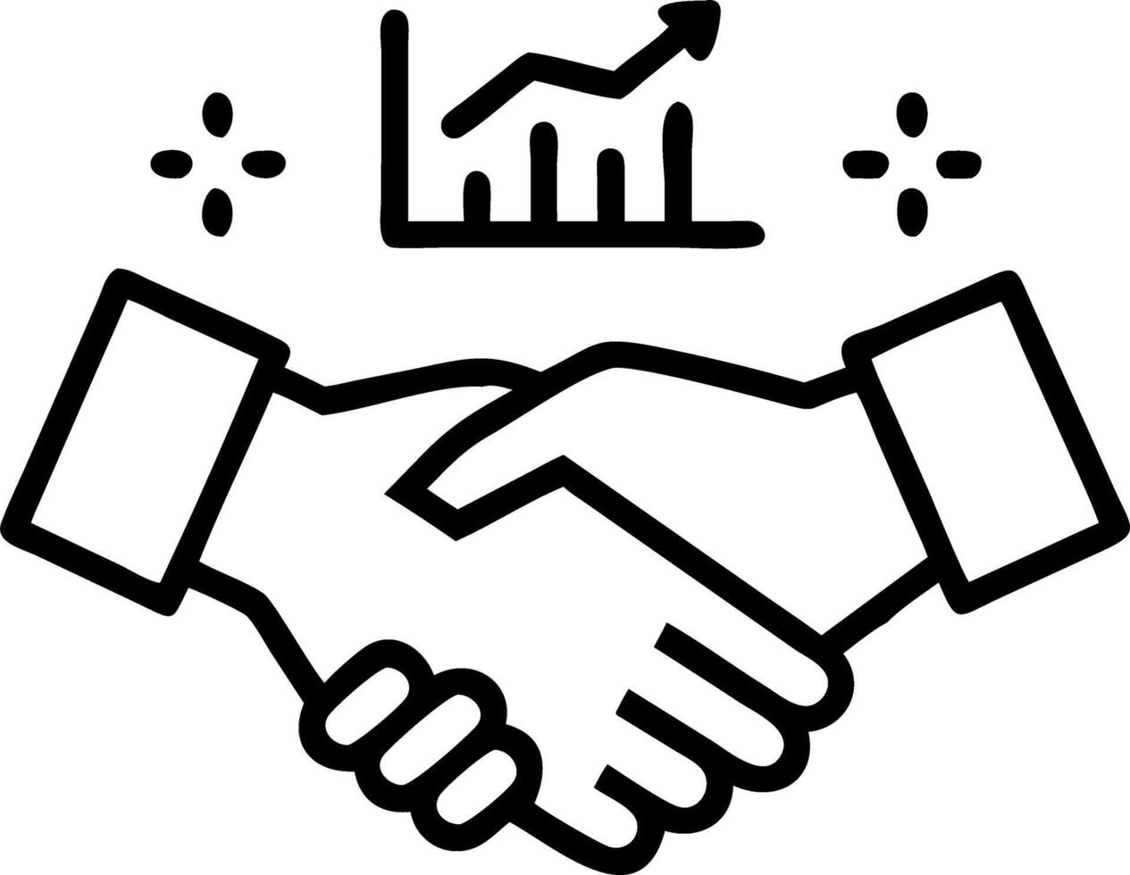 Futuristic Handshake with Holographic Displays vector