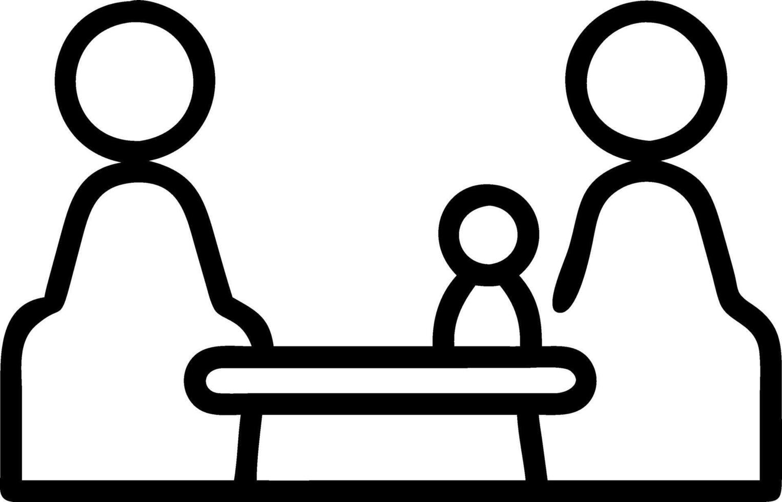 Glossy background of a family playing board games at a wooden table with clear space above for text vector
