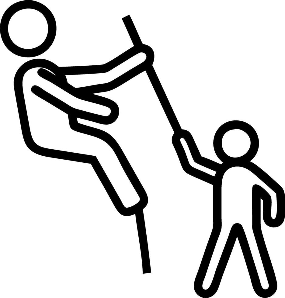 Glossy background of a parent pushing a child on a swing with copy space in the blue sky vector
