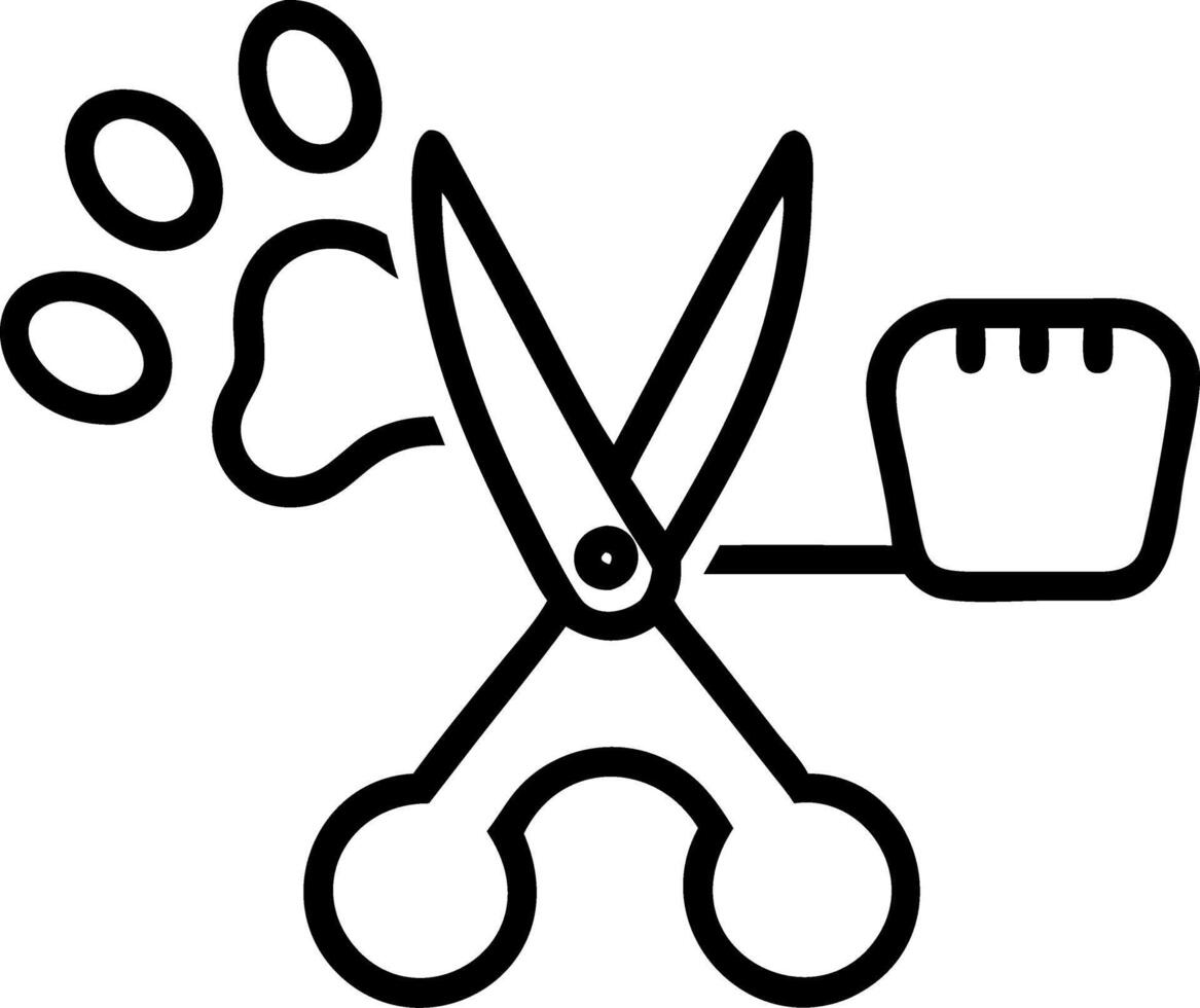 Glossy Background of a Pet Grooming Station vector