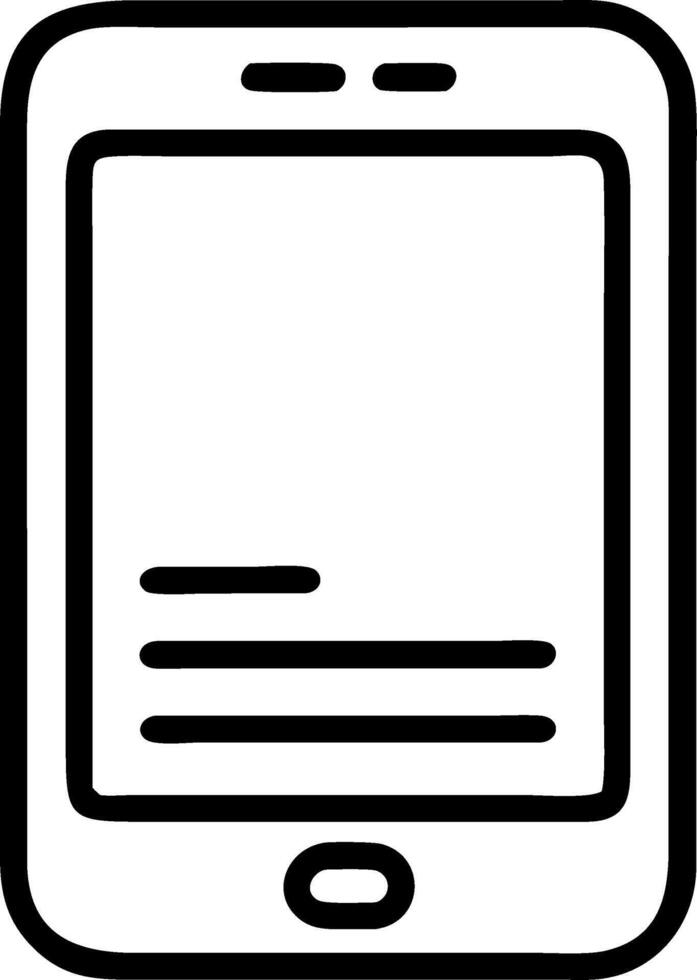 Glossy e reader device with family library on screen vector