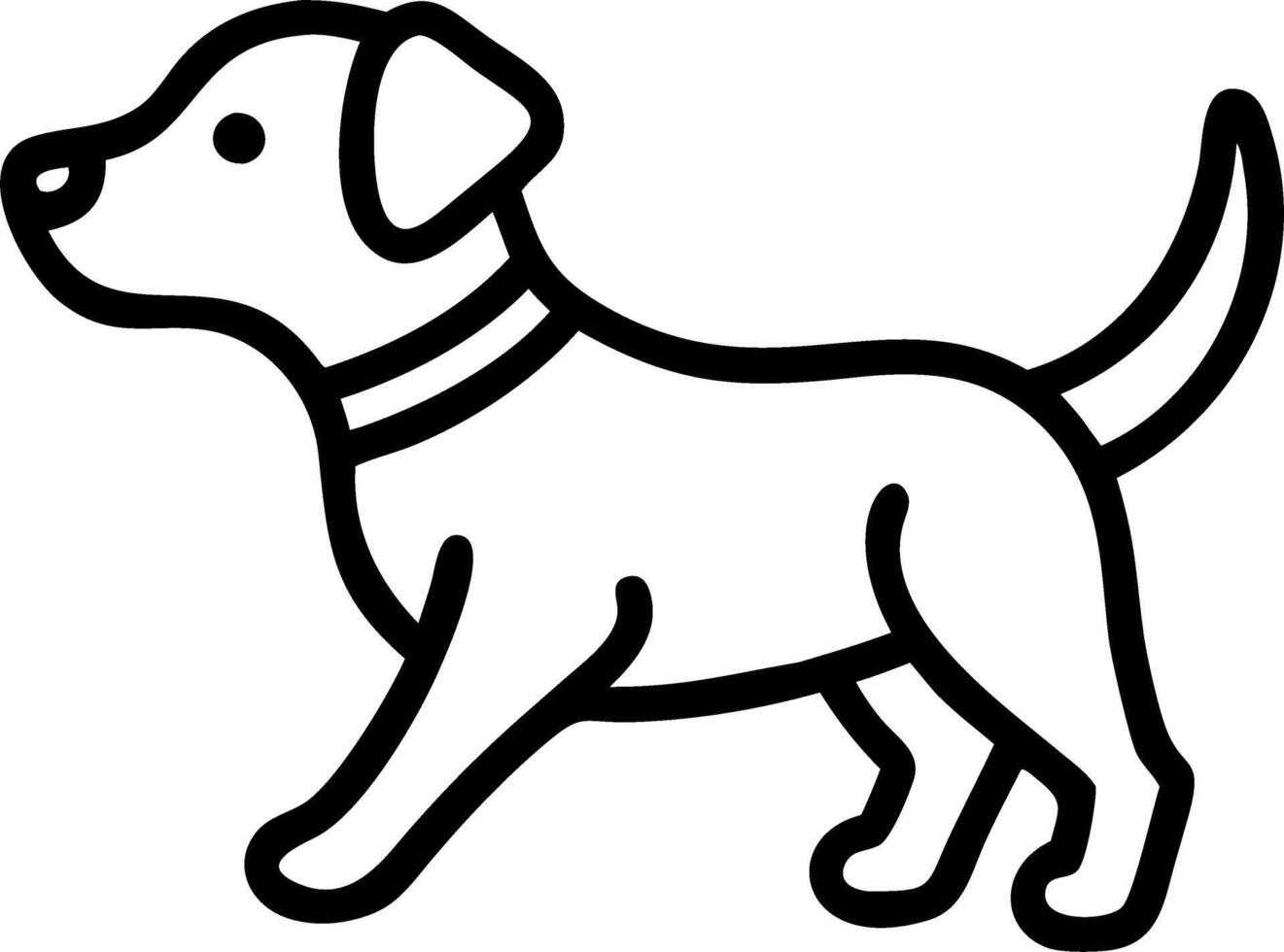 Glossy image of therapy dog playing with children outdoors and copy space vector