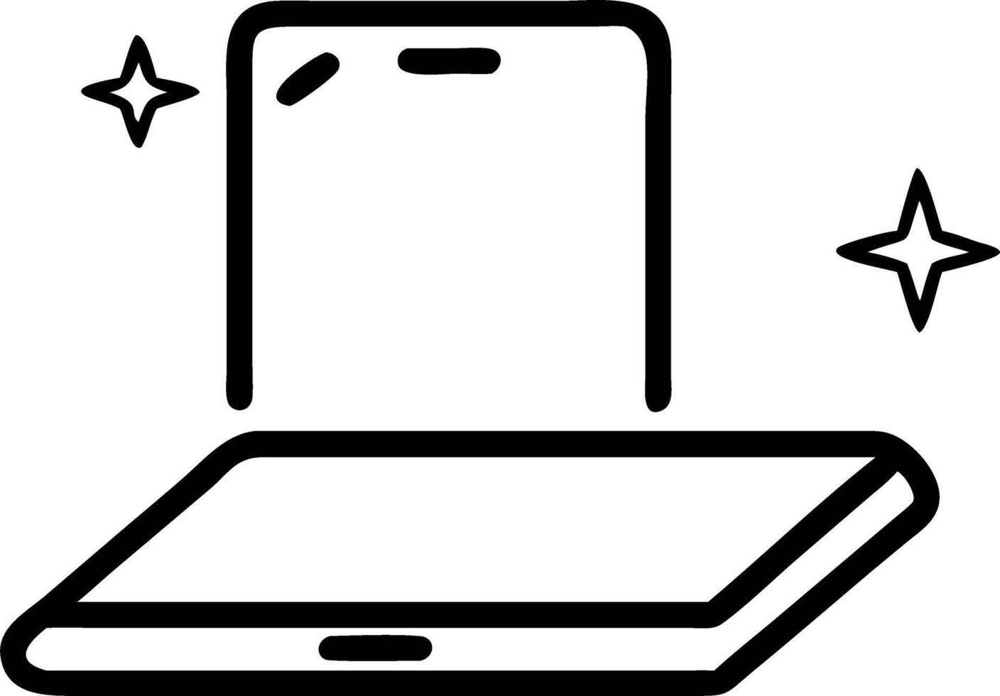 Glossy smartphone on a plain desk with copy space vector