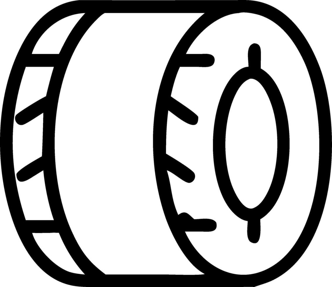 Glossy tire close up on plain background with copy space vector