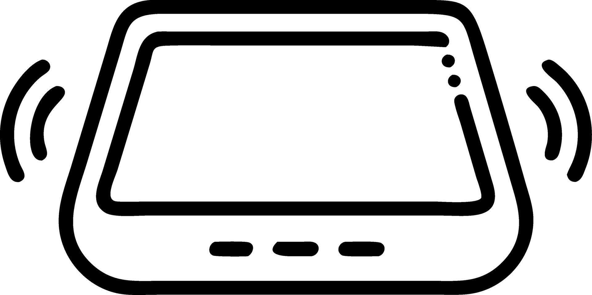 Glossy wireless charger on plain surface with copy space vector