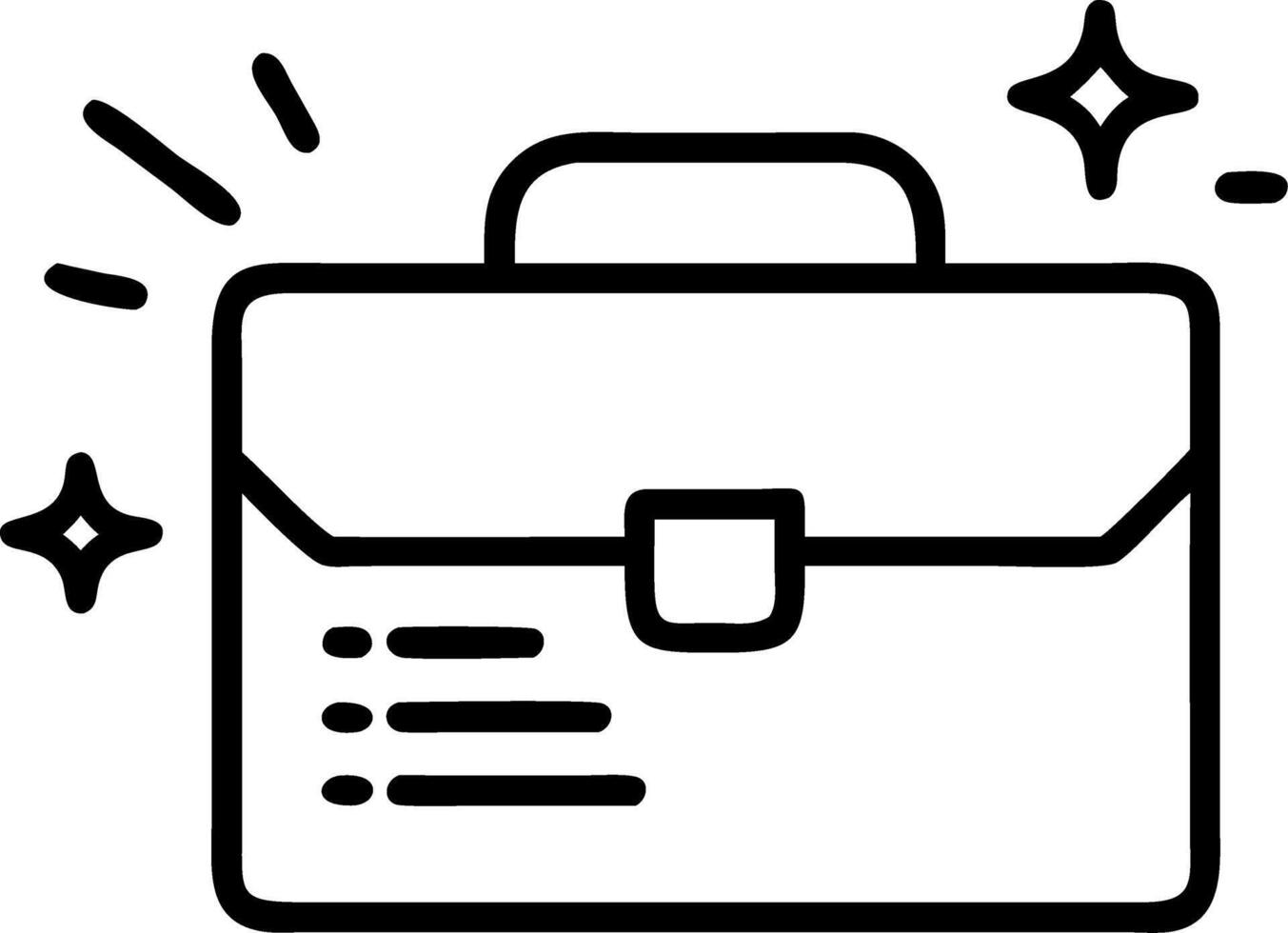 Glowing briefcase with holographic contract and budget plan vector