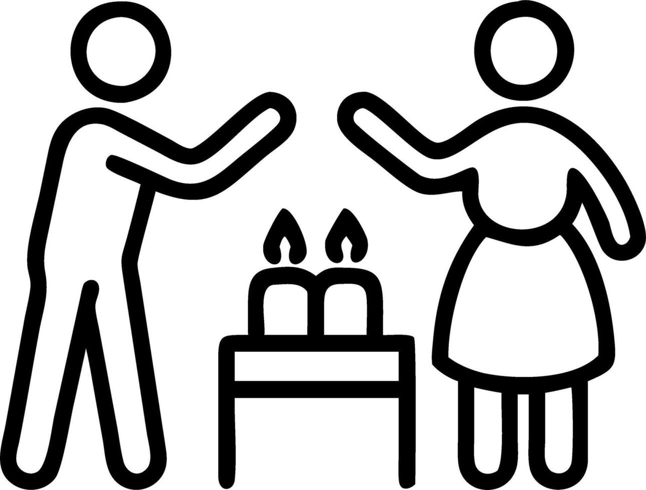 Grandparents celebrating birthday with family and copy space vector