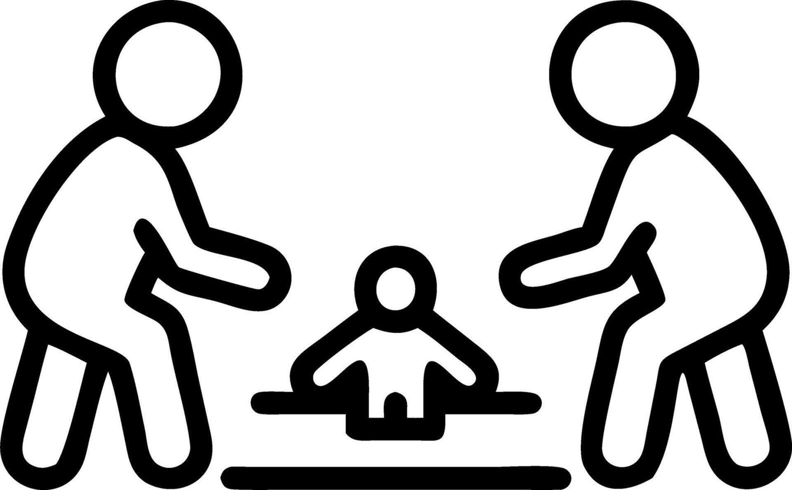 Grandparents and their grandchildren playing board games with a glossy background and copy space vector