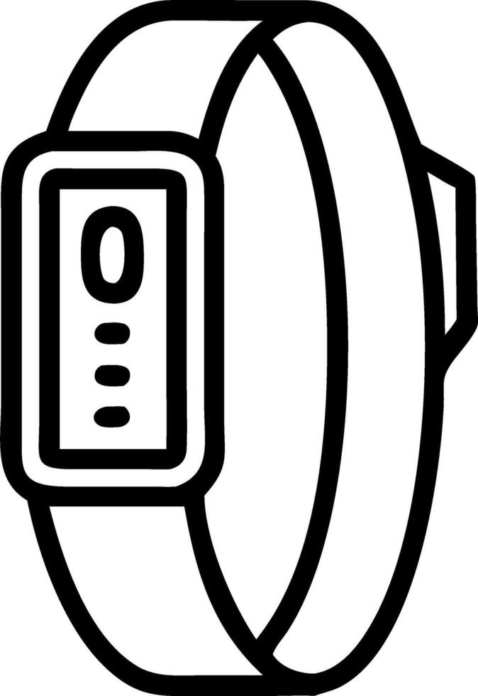 Macro close up of a fitness band tracking calories burned during a high intensity workout vector