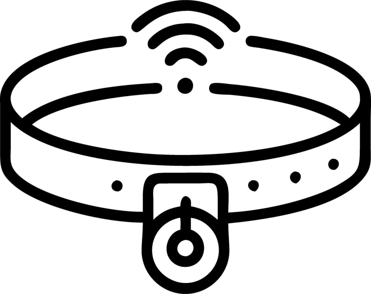 Macro of Pet Collar with GPS Tracker vector