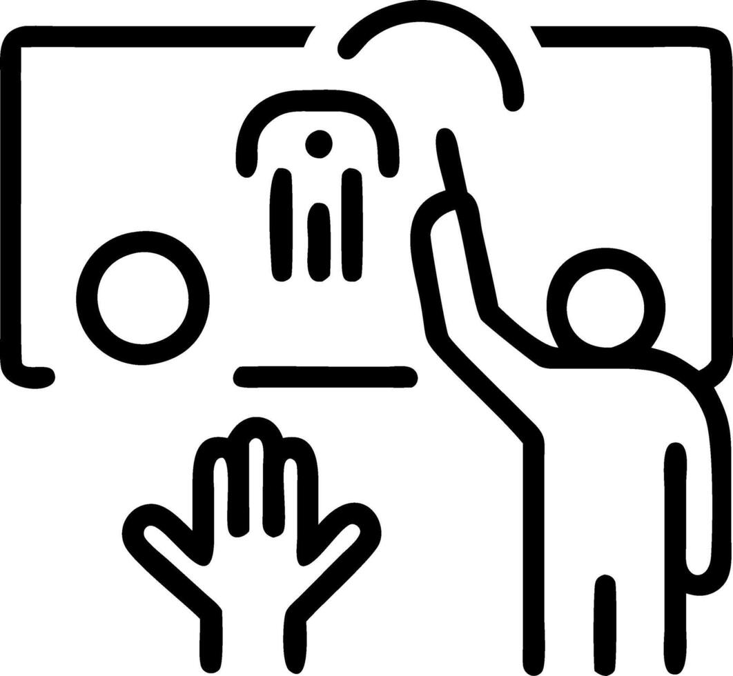 Macro shot of a family exploring a holographic art gallery together vector