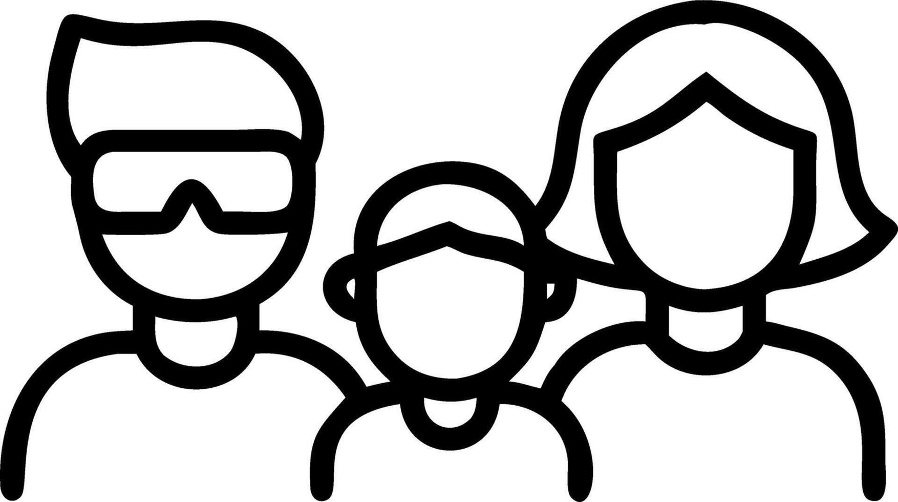 Macro shot of a family sharing a moment while customizing their digital avatars for a VR family game vector