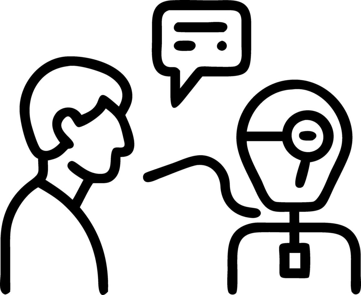 Macro shot of a futuristic medical device being explained by a young doctor to an elderly patient vector