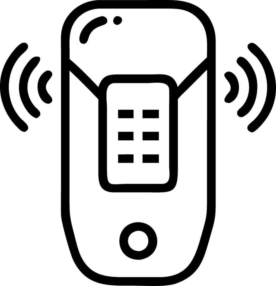Macro shot of a futuristic communication device being used by a young adult and their elderly parent vector