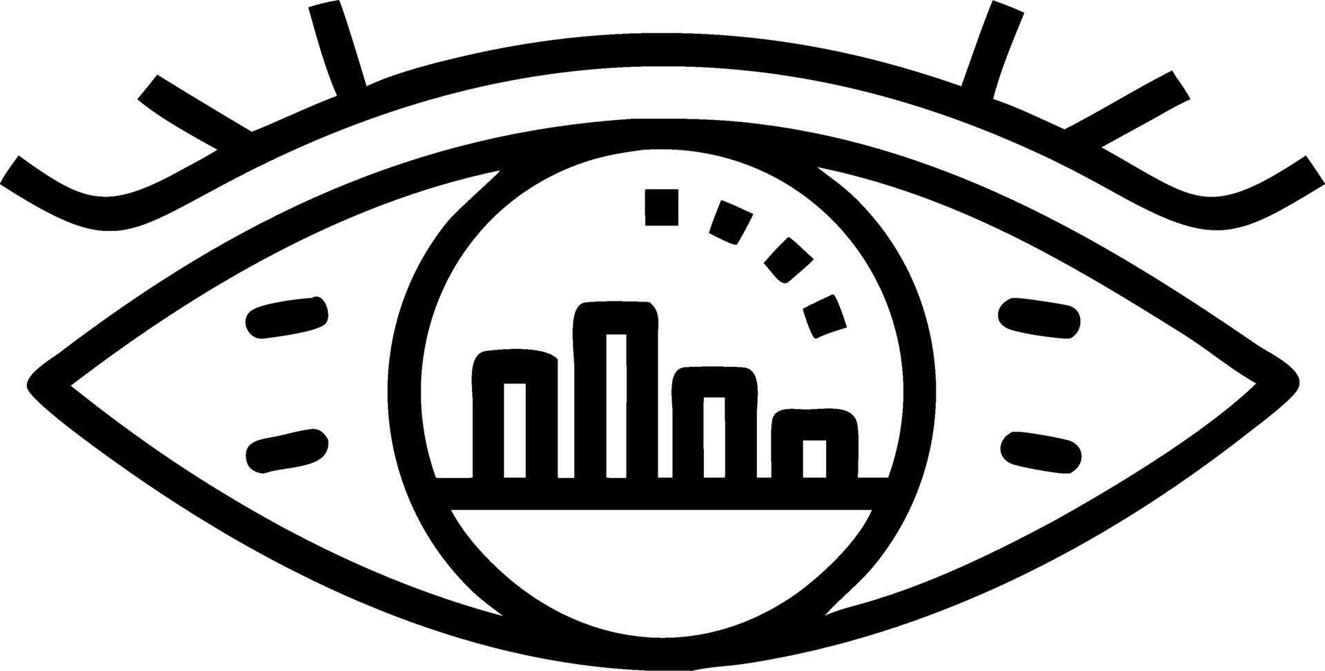 Macro shot of excited drivers eye with digital reflections of passing city lights vector