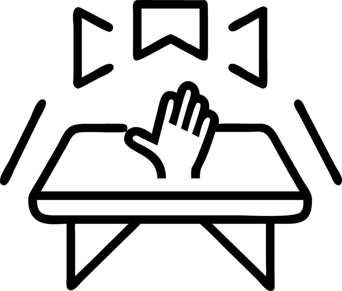 Macro shot of fingers scrolling through holographic photo album vector